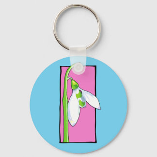 Porte-clés Porte - clé bleu rose Snowdrop