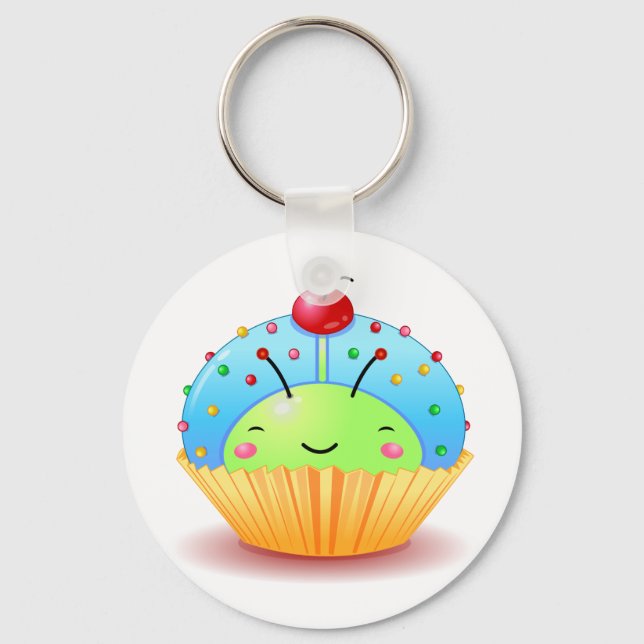 Porte-clés Porte - clé Blue Ladybug Cupcake (Recto)