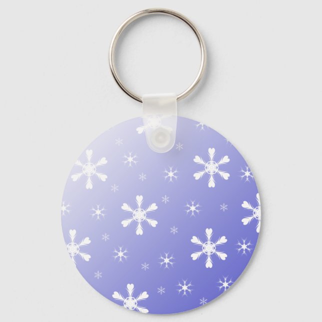 Porte-clés Porte - clé Blue Snowflake (Recto)