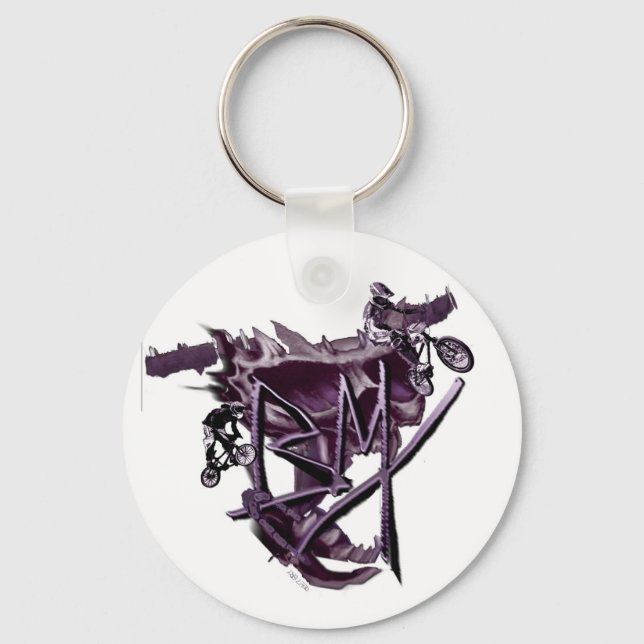 Porte-clés Porte - clé BMX (violet) (Recto)