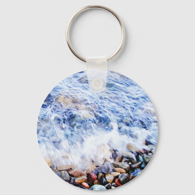 Porte-clés Porte - clé Bouton bleu d'ébullition d'eau (Recto)