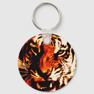 Porte-clés Porte - clé Bouton de base du tigre sauvage