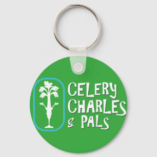 Porte-clés porte - clé Bouton vert "Charles & Pals"