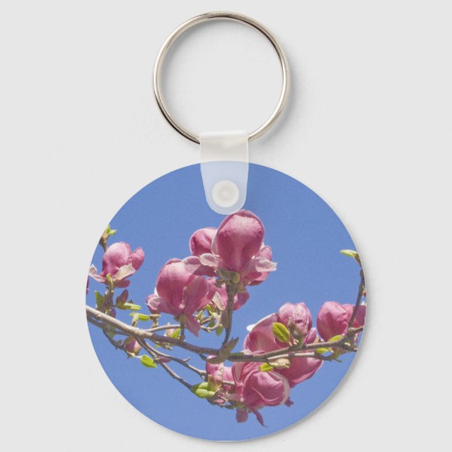 Porte-clés Porte - clé, "Branche de Magnolia" (Recto)