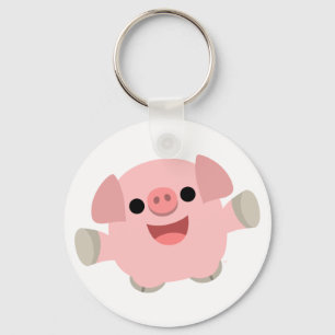 Porte-clés Porte - clé câlin de porc de bande dessinée