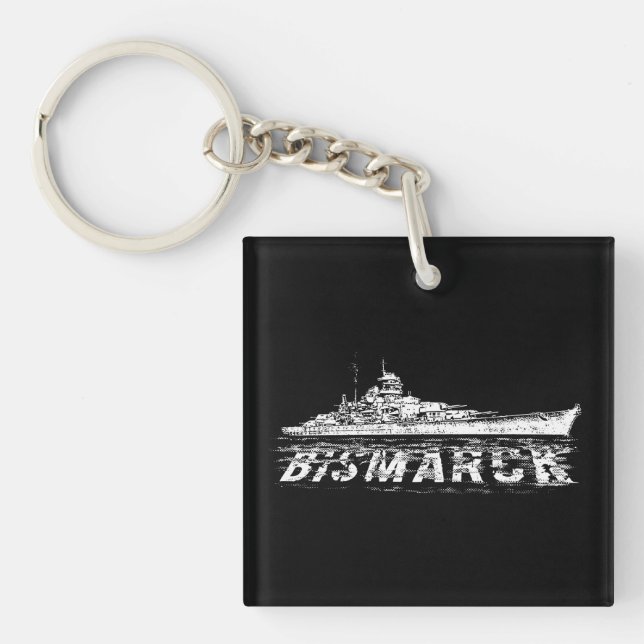 Porte-clés Porte - clé Carré Bismarck (double face) (Devant)