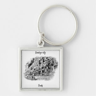 Porte-clés Porte - clé Carré de qualité supérieure, grand (5,