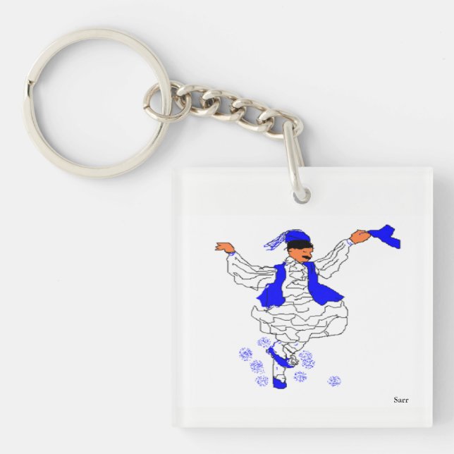 Porte-clés Porte - clé carré (double face) Evzone (Devant)