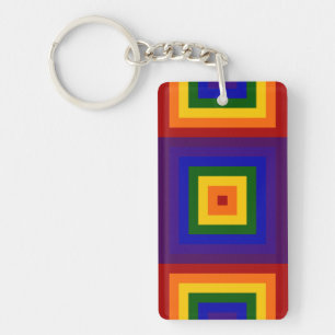 Porte-clés Porte - clé Carré Rainbow