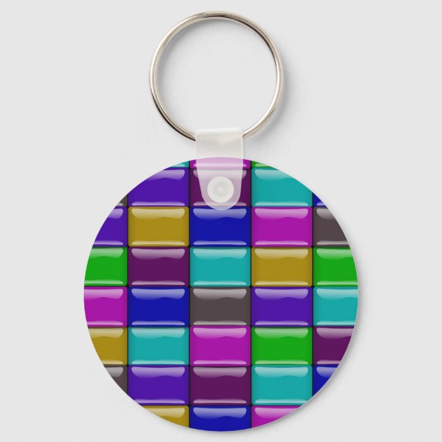 Porte-clés porte - clé "Carreaux de verre" (Recto)