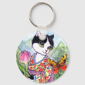 Porte-clés Porte - clé Cat Geisha Fairy Imaginaire par Ann Ho