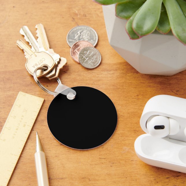 Porte-clés Porte - clé Cercle en aluminium noir (Bureau)