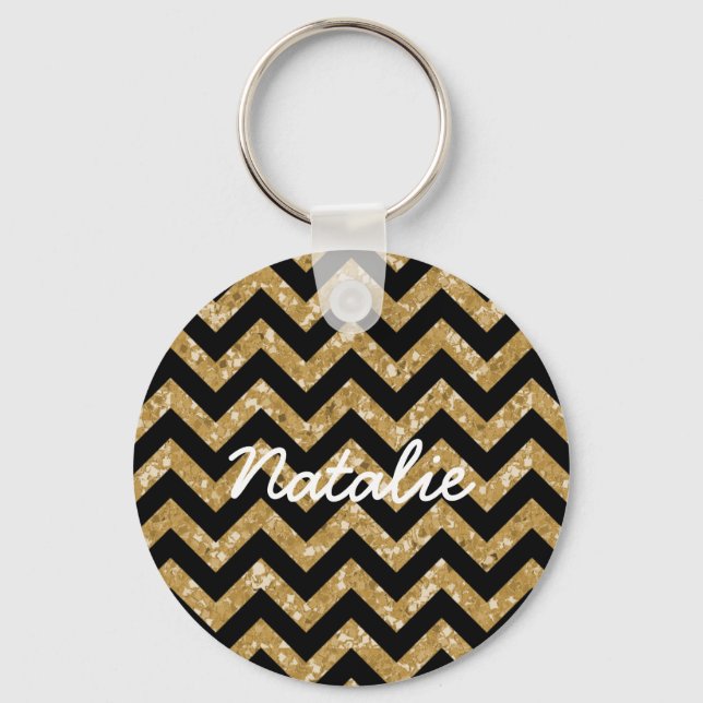 Porte-clés Porte - clé Chevron Parties scintillant Look (Recto)