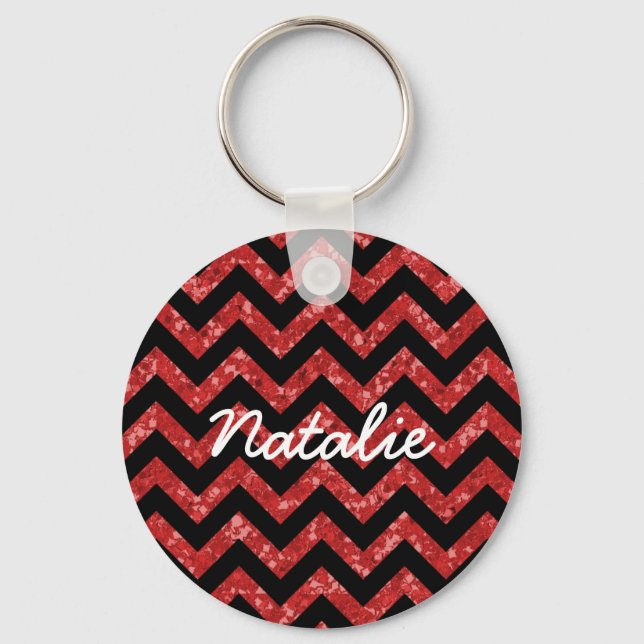 Porte-clés Porte - clé Chevron Parties scintillant Look (Recto)