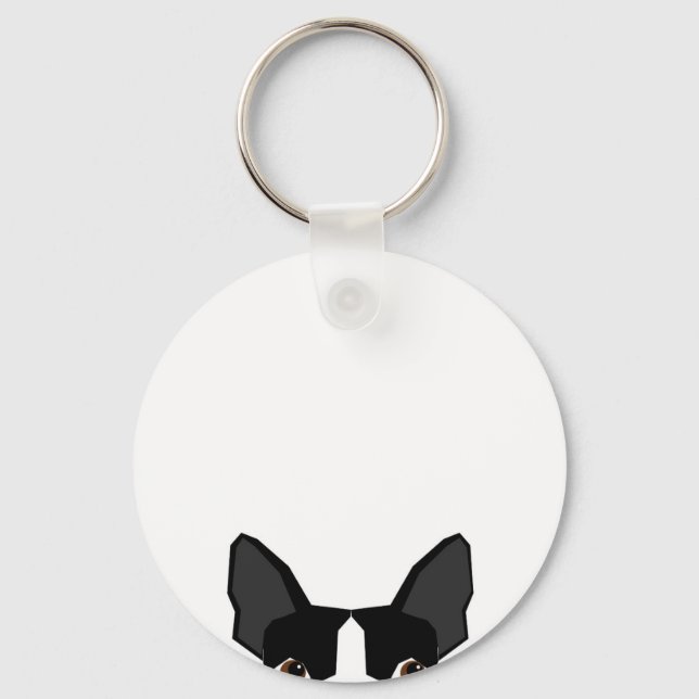 Porte-clés Porte - clé chien de Boston Terrier (Recto)