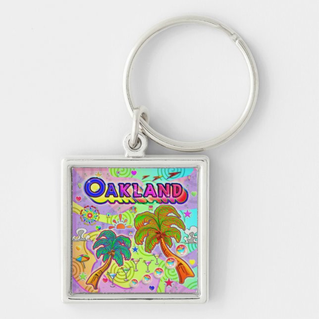 Porte-clés Porte - clé cible de vacances Oakland (Devant)