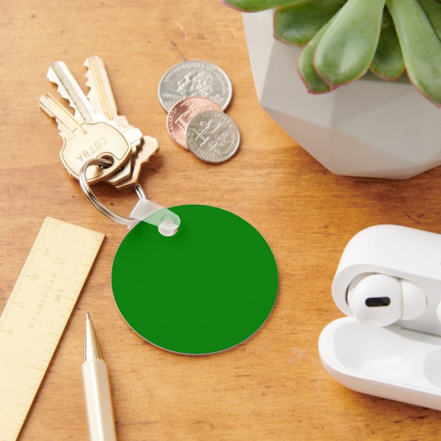 Porte-clés Porte - clé circulaire en aluminium vert (Bureau)