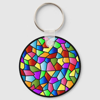 Porte-clés Porte - clé circulaire en verre tendu