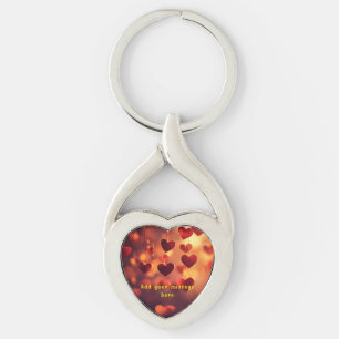 Porte-clés Porte - clé Coeurs pendants - Personnalisable