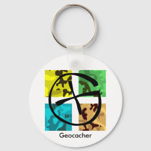Porte-clés Porte - clé coloré et logoed de Geocaching