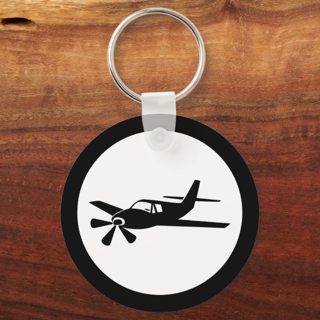 Porte-clés Porte - clé concepteur d'avion noir (Verso)