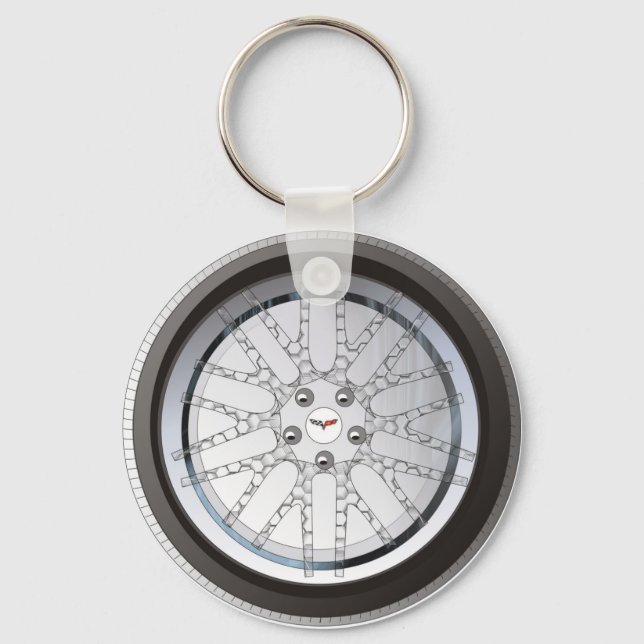 Porte-clés Porte - clé Corvette Personnalisé (Recto)