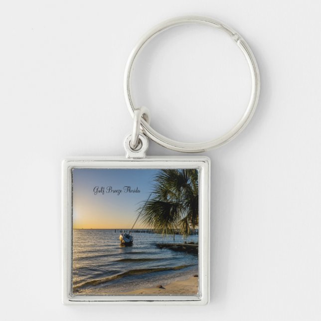 Porte-clés Porte - clé couché de soleil de palmier en Floride (Devant)