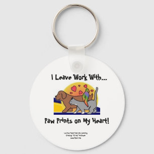 Porte-clés Porte - clé couleur Empreintes de pattes