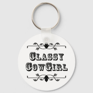 Porte-clés Porte - clé Cowgirl classique ~ Personnalisable