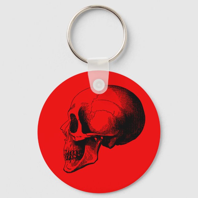 Porte-clés Porte - clé crâne rouge (Recto)