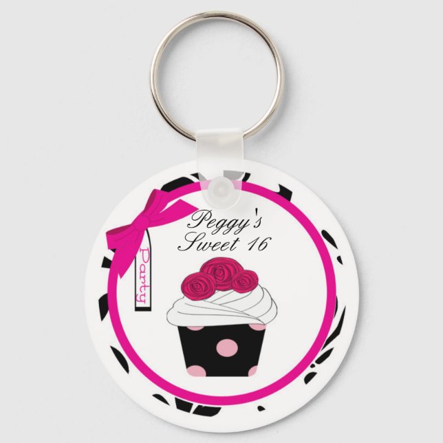 Porte-clés Porte - clé Cupcake personnalisé Favoriser (Recto)