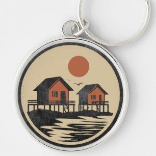 Porte-clés Porte - clé d'accueil de plage - Numéro de clé de 