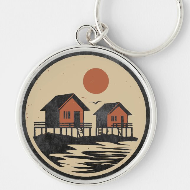 Porte-clés Porte - clé d'accueil de plage - Numéro de clé de  (Devant)