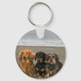 Porte-clés Porte - clé Dachshunds Sur La Plage