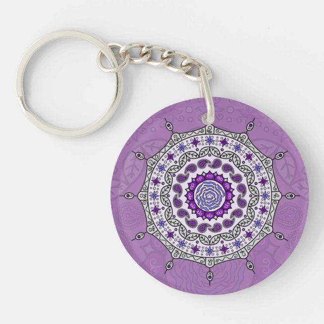 Porte-clés Porte - clé d'acrylique d'argent d'imaginaire de (Devant)