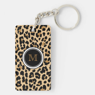 Porte-clés Porte - clé d'acrylique d'empreinte de léopard d