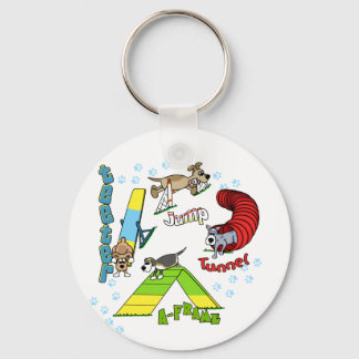 Porte-clés Porte - clé d'agilité de chien de dessin