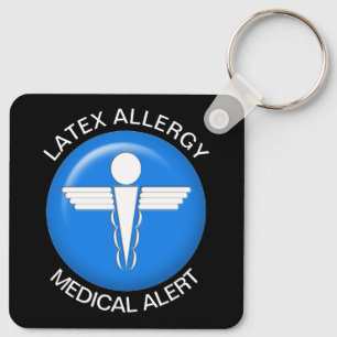 Porte-clés Porte - clé d'alerte Médicale d'allergie latex