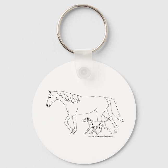 Porte-clés Porte - clé — Dalmatie et cheval (Recto)