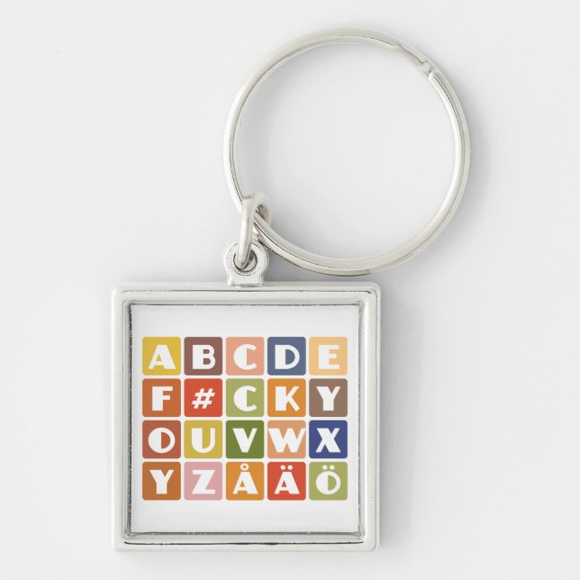Porte-clés Porte - clé d'alphabets coquins (Devant)