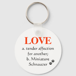 Porte-clés Porte - clé d'amour de Schnauzer miniature