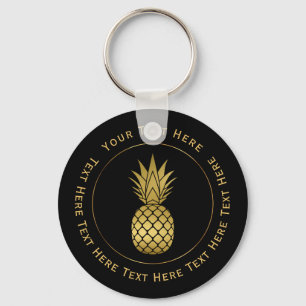 Porte-clés Porte - clé d'ananas Faux Gold