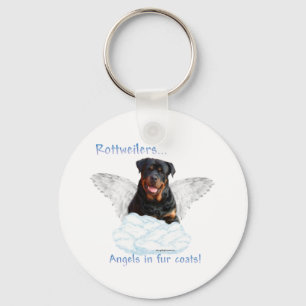Porte-clés Porte - clé d'ange de rottweiler
