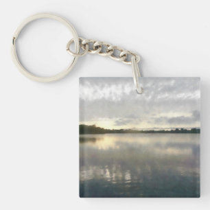 Porte-clés Porte - clé d'aquarelle de coucher du soleil de
