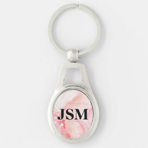Porte-clés Porte - clé d'aquarelle rose pastel