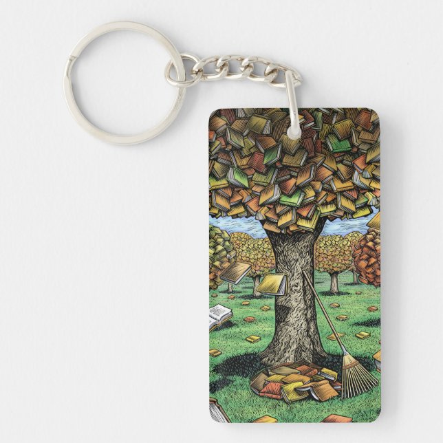 Porte-clés Porte - clé d'arbre de livre (Devant)