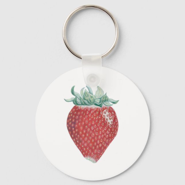 Porte-clés Porte - clé d'art fraise (Recto)