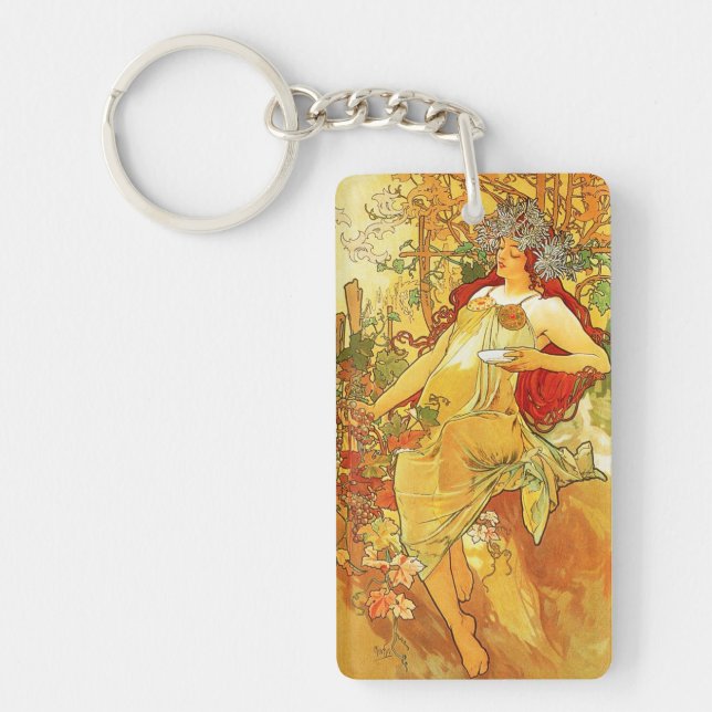 Porte-clés Porte - clé d'automne d'Alphonse Mucha (Devant)
