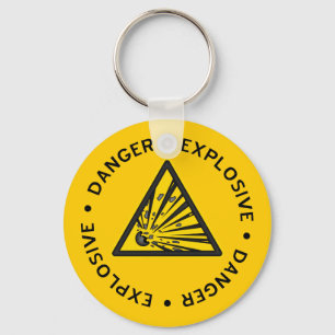 Porte-clés Porte - clé d'avertissement explosif