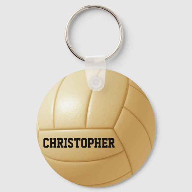 Porte-clés Porte - clé de balle de volley-ball personnalisé (Recto)